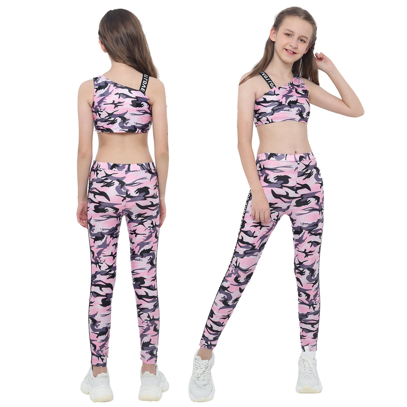 PDM7618, Children's/Girls' Activewear Tops and Leggings